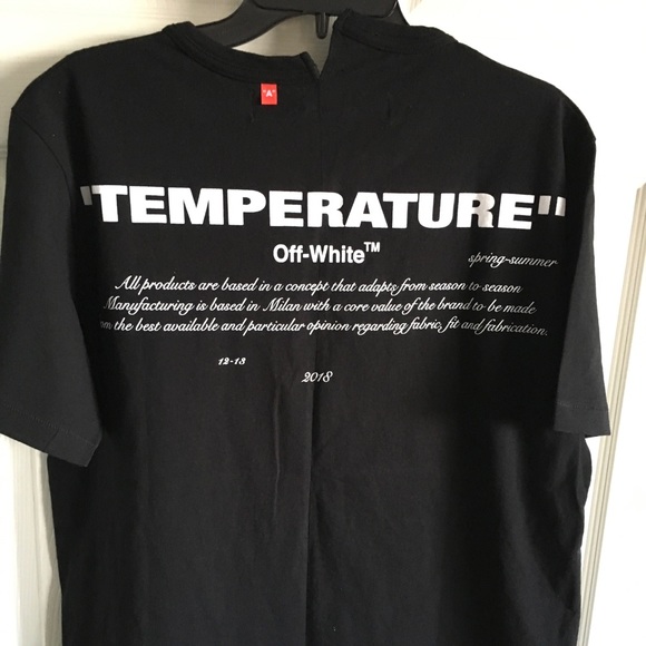 off white temperature tshirt